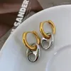 Hoop Ohrringe Mode ovale Perle für Frauen elegante Hochzeitsfeier Punkschmuck Geschenk E004