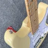 Guitar Factory Store Vintage Yellow Cream Yngwie Malmsteen frigle frigle frigle st 6 cordes électriques guitare guitarra