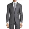 Costumes masculins gris foncé élégant hommes simples poitrine 2 bouton notch tenues de revers ensemble de soirée de fête en soirée pantalon slim fit blazer