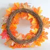 Decorative Flowers Realistic Fall Wreath For Halloween Celebrations Party Decorations Wall Decor Thanksgiving Celebration B03E