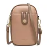 Shoulder Bags 2024 Small Satchel Embroidered Thread Vertical Zipper Buckle Mini PU Messenger Bag Purse