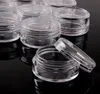 100 st 235g prov Clear Cream Jar mini kosmetiska flaskor containrar transparent potten för nagelkonst liten klar kan tenn för9465029