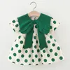 Girl Dresses in stile coreano Summer Girls Dress Short Maniche Cotton Born Baby Princess Polka Dots Kids Party 0-3t