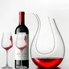 Decanters U a forma di vino vino aeratore a aeratore in vetro di cristallo a piombo e caraffe 1500 ml accessori 240415