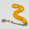 Tasbih Orange Resin Muslim Gift Rosary Perle Islamic Prayer Perles Bijoux arabe Misbaha 33Beads Bracelets de bijoux turcs Gift 240408