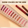 Qi 12 Colori Matte Rossetto Matte Set Velvet Nude Rossetto Nude Pencil Sexy Rosso Marrone Brack Labbra Tinte Long Lasuring Tint 240412