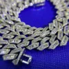 Custom Men Jewelry d Color Vvs Moissanite Silver 925 Necklace Cuban Link Chain Hip Hop Iced Out