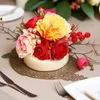 Decorative Flowers Artificial Cake Birthday Wedding Topper Decorations For Ceremony Valentine's Day Engagement