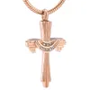 IJD12232 Rose Gold Cremation Sieraden Begrafenis urn kist voor geliefden Ashes Keepsake sieraden 316L Roestvrij staal261o