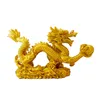 Dekorative Figuren chinesischer Zodiac Golden Dragon Statue Tierdekoration Haus