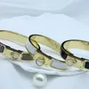 High quality Classic Bracelet designer Jewely Love Enamel High Version Pull Ring Button Bracelet Fashion Commuting Titanium Steel Non fading Couple