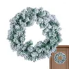 Decoratieve bloemen kerstkrans voordeur decoratie muur achtergrondfeestje benodigdheden kunstmatige witte besneeuwde indoor accessorie