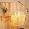 Tapestries Woven Lampshade Macrame Tapestry Hanging Lamp Decoration For Living Room Bohemian Home Decor Lantern Pendant