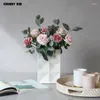 Fleurs décoratives 12pcs!Hi-Q Vintage Rose Flower 47cm Single Head Artificial Roses Wedding Home Silk Wholesale