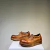 Zapatos de negocios formales hechos a mano Cavos de estilo británico Caballeros de traje formal zapatos de vestir para hombre Oxfords