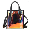 Sacs à bandoulins Sac transparent Sac Femelle 2024 TRENDY LADY Diagonal Fashion Ins Fire Jelly Picture Mother Handsbag