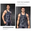 Men Pro Compression 3D Print Scleim Slim Scale Scale Vesthigh Elastic Quickdrying Wicking Sporting Fitness Shaper