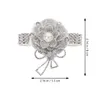 Fleurs décoratives Groom Boutonniere Flow Flower Prom Corsage bracelet Diamond Mariage Bande de mariée