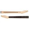 Guitar 21 Fret Yellow Gloss Maple Guitar Neck Left hand Maple Fingerboard with Black Dot for ST FD Electric Guitar Replacement