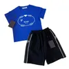 Sommerdesigner Kleidung Kinderkleidung Sets kurzärmelige T-Shirt Shorts Round Hals Zwei-teiliger Sportbekleidung für Jungen und Mädchen Druckgröße 90 cm-150 cm A06