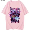 Kvinnors t-shirt bratz t skjortor kvinnor sommar gata överdimensionerad t-shirt harajuku y2k toppar män kvinnor avslappnad bomull kort ärm plus size tshirtl2403