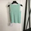 Womens Chest Fragrant Summer Cool Stripe Slim Fit Knitted Tank Top