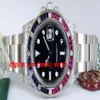 Edelstahlarmband II Schwarzes Zifferblatt Sapphire Ruby Diamond Lünette 116759 Watch Ches 40mm Automatische mechanische Mann Uhren Armbandwatc7758784