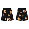 Designer masculino shorts hip hop personalidade espuma donut kapok shorts shorts impressão de chama Novo solto masculino e feminino