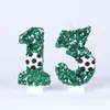 Party Supplies 3D Creative Digital Candle Boys Series Fotboll Birthday Cake Decoration Produkt