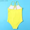 One-Pieces Contrast Color Print Girls Kids Swimsuit Swimwear For Child Summer Children Teens Beachwear Baby Toddler One Piece Swimming Suit Y240412