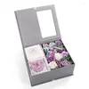 Fiori decorativi Eternal Soap Flower Box Box profumato Rosa artificiale Petal