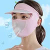 Bandanas Beach Dust-Proof Sunscreen Breattable Summer Silk Full Face Mask Anti-ultraviolet Women Sun Cap Outdoor Sports Hat