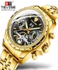 Luxury Brand watch TEVISE Gold Black Stailness steel Automatic Men Watch Men Multifunction Waterproof Clock Relogio Masculino1175569