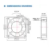 Refroidissement 1PCS GDSTime AC 220V 240V 120 mm 2 Boulangers Pariant 120x120x38mm 12038b