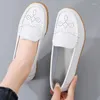 Casual schoenen dames groot formaat loafers rond teen comfortabele zachte zool flats lente holle vaste kleur lichtgewicht moeder