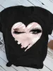 Magliette da donna maglietta casual maglietta dolce amore cuori di San Valentino stampato maglietta harajuku t-shirt a manica corta