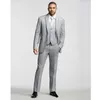 Costume pour hommes costume Homme Silver Grey Wedding Suit pour hommes de smooth