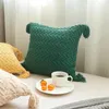 Travesseiro inseado nórdico chenille maconha tassel case quarto sala sofá decoração tampa de cintura têxtil home têxtil