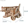 3D Puzzles Wooden Moveable Airplane Mechanical Puzzles 3d Assemble Building Construction Blocks Models Craft Kits for Adults Diy Fighter Y240415