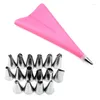 Baking Tools 18Pc/Set Reusable Silicone Pastry Bag Tips Kitchen DIY 16 Icing Piping Nozzle Cream Confectionery Bags Cake Decor Bakeware