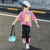 Kledingsets 2024 Cartoonbroeken Set Fashion Model Spot Pullover Boys 'Summer Cotton Children Apparel Kids Pak kindercasual
