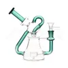 7,9 tum Huvudsaklig rökningsvatten Pipe Glass Bubbler Hookah Glass Recycler Bong Oil Dab Rig Wholesale