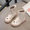 Boots Kids Fashion Girls Gear Cute Zipper pu Дети повседневные короткие дыхательные простые платформу