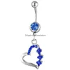 Navel Bell Button Rings Yyjff D0108 Bowknot Belly Ring Mix Colors Drop Leverans smycken Body DHDPX