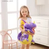 Animali peluche di peluche per bambini Insegnamento di peluche Modello di spazzolino da bambola con spazzolino da denti per bambini che imparano a spazzolare la pratica educativa L47