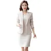 Sukienki robocze Elegancka sukienki Blazer garnitury Kobiety Business Mundur Office Professional Professional Dwuczęściowy zestaw modny 2024