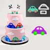 쿠키 곰팡이 2pcs/로트 귀여운 자동차 케이크 곰팡이 곰팡이 퐁당 플라스틱 곰팡이 케이크 컵 케이크 장식 부엌 베이킹 곰팡이