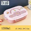 BENTO BOXES 316 FESTER STELAL STELL FOUNTALE BOX CATOR CARTON BENTO BOX FOOD CONTALER KIDRS KIDS SCHOOL School Office Microwave Owhare L49