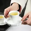 Tee Tabletts weißes Porzellan Kungfu Set Accessoires Japanische Zeremonie Keramik Teetasse Padhalter Isolierung Großhandel Großhandel