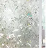 Naklejki okienne 3D statyczne przyleganie Tulip Flower dekoracyjny folia prywatności wytrawione szklane szklane krople folii laserowe długość 200 cm